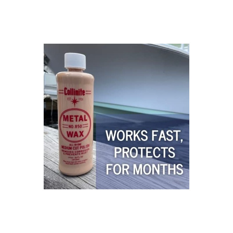 Collinite 850 Liquid Metal Wax and Applicator Pad Combo