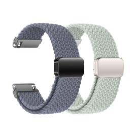 KUBFDL Nylon Watch Strap 20 mm 22 mm Elastic Bracelet with Magnetic Clasp for Men and Women Quick Release Smartwatches Replacement Strap Adjustable Breathable Sports Watch Straps, 22 mm