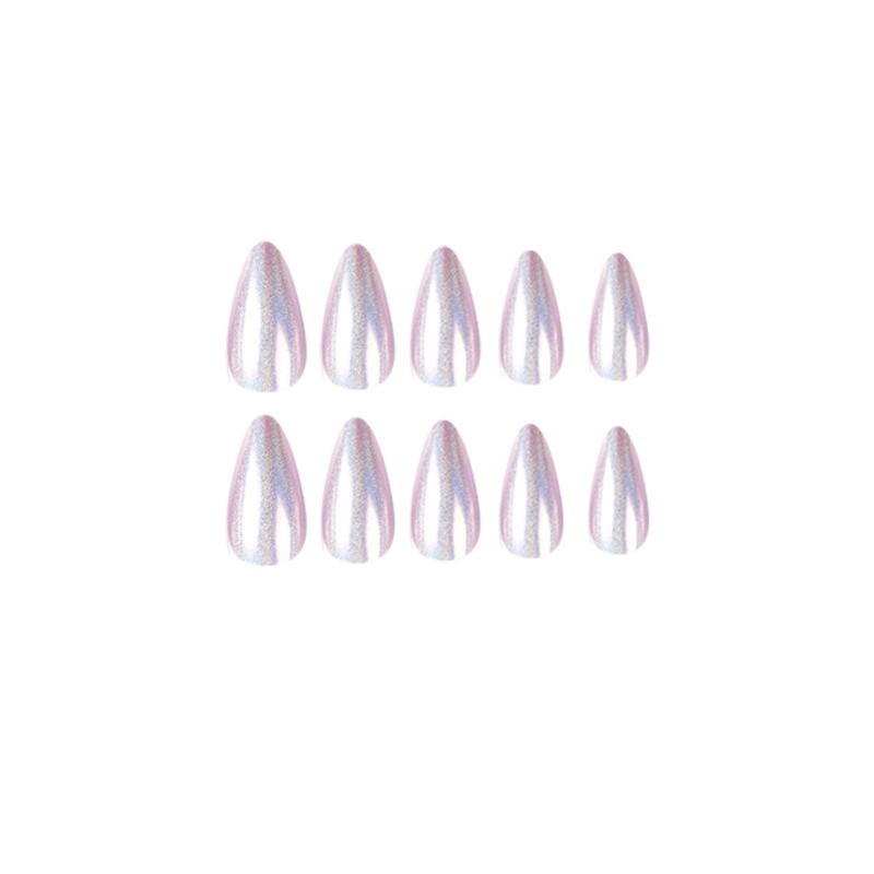 MISUD Medium Stiletto Press on Nails Almond Fake Nails Glossy