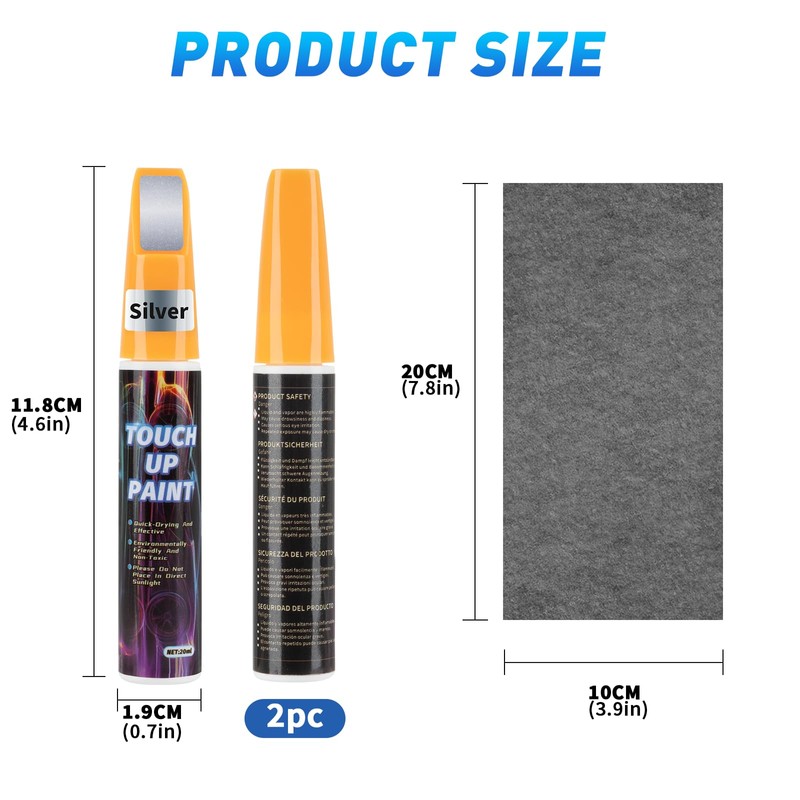 Beehero Pack of 2 Paint Pens, 2-in-1 Car Paint Pen