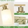MOKATNG 4-Light Bathroom Light Fixtures, Aged Brass Vanity Light with