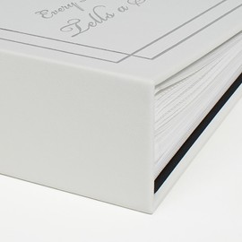 Hiwhy Photo Album 4x6 50 Photos Leather Cover Wedding Photo Albums Extra Large Capacity Picture Book with Beautiful Prints Presents for Wedding Baby Vacation White