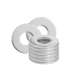 Zernmiarder #6 Stainless Steel Flat Washers - 0.38" Outside Diameter, 304（18-8） Stainless Steel Washers Metal Washer for Screws Bolts, Pack of 200