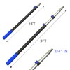 SKGPOLE 1-3FT Telescopic Extension Pole, Multi-Purpose Extension Pole with Universal