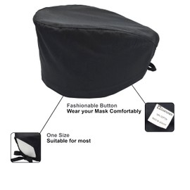 Black Cotton Scrub Cap