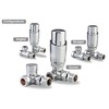 Chrome Thermostatic Radiator Valve Angled Corner Straight TRV Radiator Thermostat