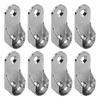8 PCs Wardrobe Rod Bracket,Oval Closet Rod End Supports 2