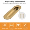 MOROBOR 2Pcs Brushed Gold Stainless Steel Side Hole Flush Pull,