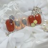 Winter Story Handmade Nail Tips - Long Almond / 겨울이야기
