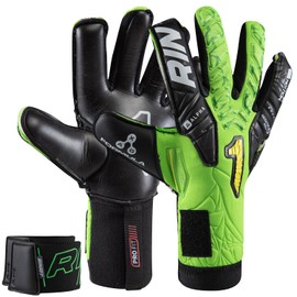 Rinat Guantes de Portero Egotiko Vengador Alpha Premium - Golero Sport (Verde Negro, 9)