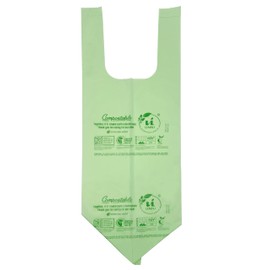 UNNI Compostable Bags with Handles, 13 Gallon, 49.2 Liter, 60 Count, 0.87 Mil, Tall Kitchen Food Scrap Waste Bags, T-Shirt Bags, ASTM D6400, US BPI, CMA & OK Compost Home Certified, San Francisco