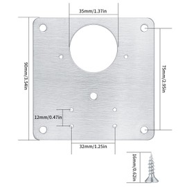 6 Pcs Hinge Repair Plate, Kitchen Cupboard Cabinets Door Hinge Repair Plate, Stainless Steel Hinges Repair Plates Brackets with Holes, Flat Fixing Joining Mending Plates Brackets with 48 Pcs Screws