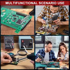 Soldering Gun Iron Kit Automatic 110v Micro Solder Guns Irons for Electronics Soldering Wick Wire Circuit Board Or Soft Jewerly,5 In 1 Welding Project Kit With Desoldering Pump,Tweezers,Wire