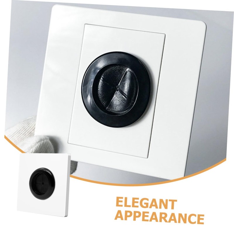 Tofficu 5Pcs Wall Cable Management Brush Wall Plate with Rubber