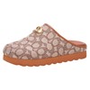 Coach Women's Hadley Signature Jacquard Slipper, Cocoa/Burnished Amber, 7