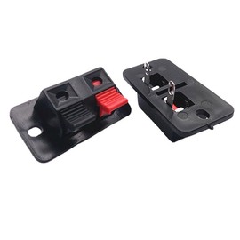 TOUFEIYUAN Audio Fan Terminal, Push Type, 2 Gang Speaker Terminal, Push Type, Speaker Terminal, Speaker Terminal, Perfect for Your Own Speakers, Push Jack, Audio, Spring Load (2 Positions/10 Pieces)