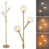 9MMML Modern Globe Floor Lamp, 67'' Tall Gold Dimmable Floor
