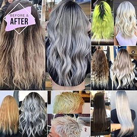 Fanola No Yellow Shampoo With Purple Violet Pigments To Eliminate Unwanted Yellow Tones  Brassiness In Platinum, Light Blonde, Gray, Bleached, or...  