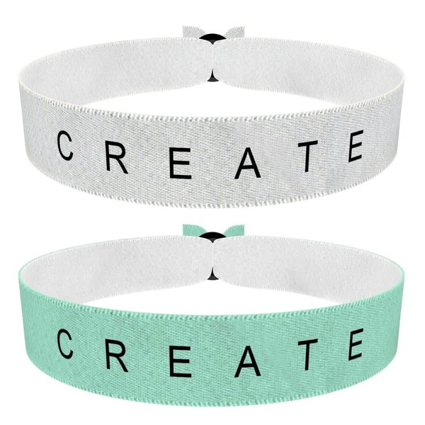 2er Set Create Stoffarmbänder Weiß und Mint - Stylisches Accessoire