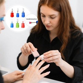 Nail Drill Bits Set Ceramic Safety Professional 3/32 Inches Nail Bits for Filing Acrylic Nails Gel Nails Down Removing Cuticle Tools, 7pcs