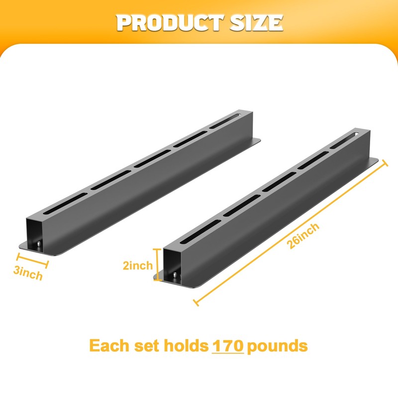 WALMANN Overhead Tote Storage Rails, Heavy Duty Garage Ceiling Bin
