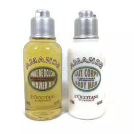L’OCCITANE L'occitane Almond Shower Oil & Body Milk Set 50ml set of 2 New