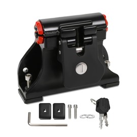 DropTop Locking Thru-Axle Fork Mounts, Adjustable Locking Thru-axle Track Bracket, with Keys, Hex Wrench, Studs, Washers and Track Slides, Secures All Bikes, Fit for Trucks and Vans