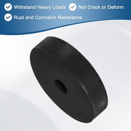 M METERXITY 20-Pack Rubber Spacer 0.31" ID 1.77" OD 0.39" Thick Neoprene Anti Vibration Pads Round Isolation Washers Bushings for Cars/Boats/Home/Machinery, Shock Noise Reduction Pads [Black]