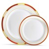 Laura Stein Designer Dinnerware Set | 64 Disposable Plastic Party