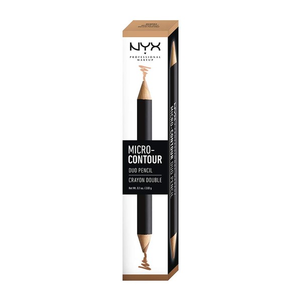 NYX PROFESSIONAL MAKEUP Micro-Contour Duo Pencil, Medium Deep, 0.1 Ounce