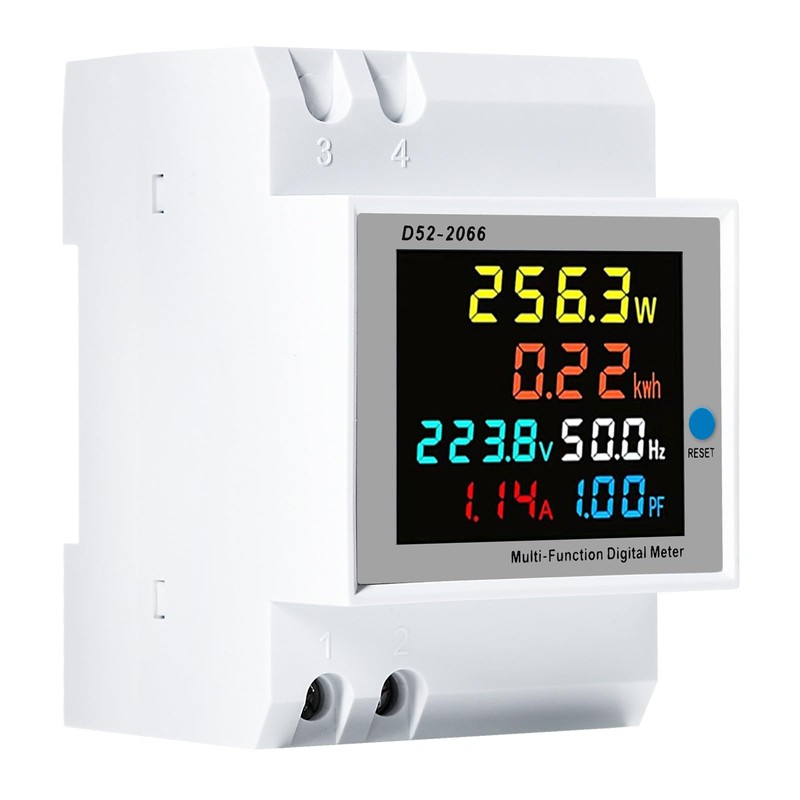 DEWIN Electric Meter, 6 in 1 Digital Energy Meter 100A
