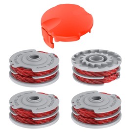 JAMSSOW Pack of 4 Replacement Spool Grass Trimmer Spool Compatible with Flymo FLY021/513937190, Trimmer Thread Spool for Flymo Contour/Mini Trim/Multi Trim/Power Trim, Replacement Spool Cap FLY060 (4