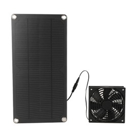 Solar Panel Fan Kit 20W Powered Mini Portable for Greenhouse Chicken Coop Pet House Window Exhaust