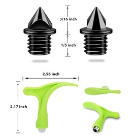3/16 Inch Carbon Steel Track Spikes, 48 Pieces Lighter Weight Spikes Track Shoes, Each Nail Weighs Only 0.47 Grams, Used for Track and Field Sprinting or Cross Country