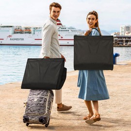 MISSLO 54" Garment Bags for Travel for Women Waterproof Dress Bags for Gowns Long Dress Cover for Gowns, Coats, Suits, Black, 3 Packs