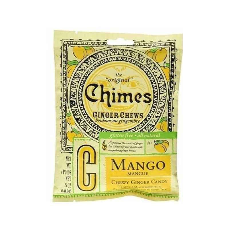 Ginger Chimes All The Original GINGER MANGO CHEWS 5 oz