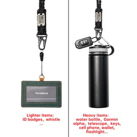 ParaDance Paracord Key Lanyard for Men/Women, Heavy Duty Lanyard for Keys/Id Badges with Cool USA Flag, Military Braided Tactical Neck Lanyard Keychain for Phone/Whistle/Camera/Wallet, and More