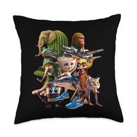 ITALIAN BRAINROT ALL CHARACTERS Throw Pillow
