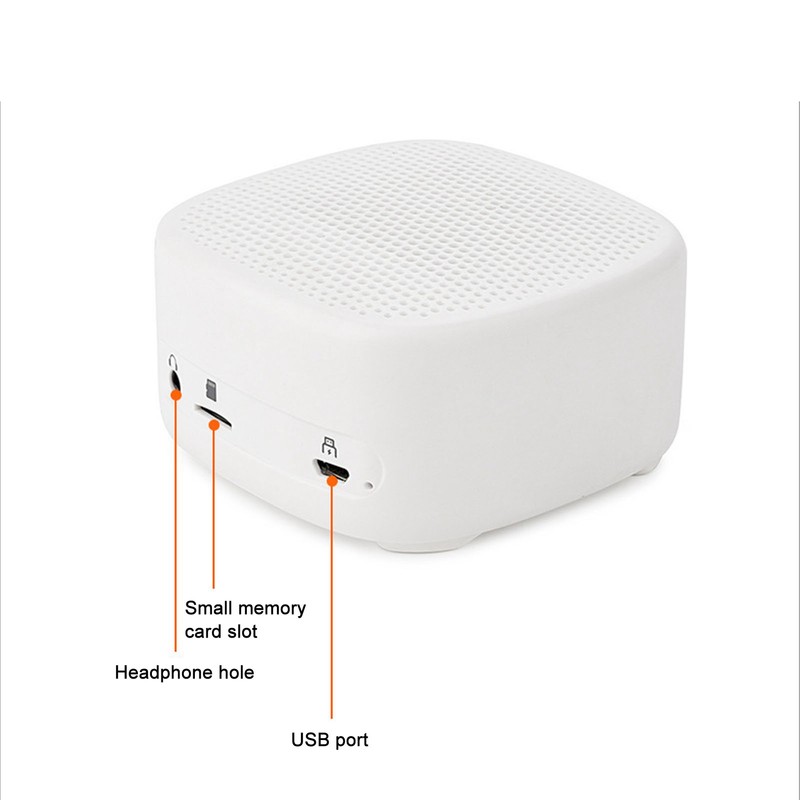 Sleep Sound Machine Intelligent Timing Adjustable Volume USB Charging White