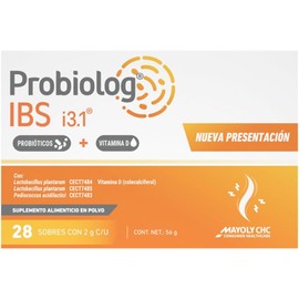 Probiolog IBS i3.1 – Probióticos con Vitamina D, Lactobacillus y Pediococcus, Suplemento en Polvo, 28 Sobres