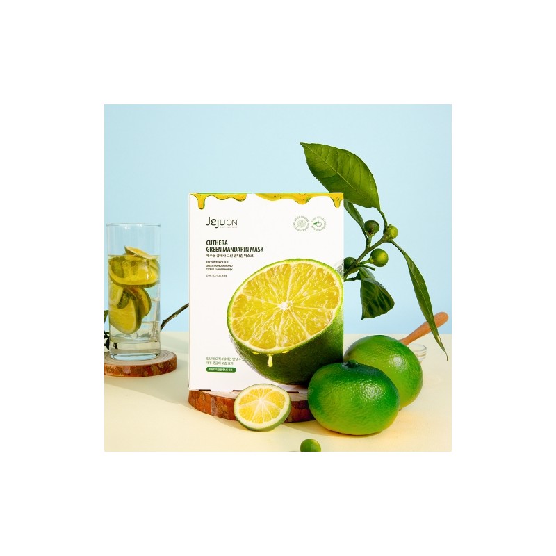 Jeju On Qterra Green Tangerine Mask Pack 23ml 8 sheets