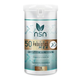 NSN  Probióticos de Alta Gama para Hombres  Formulado por la Dra. Friné Velázquez  con Beta sisterol - Soporte Masculino  con 50 Billones y 16 Cepas  
