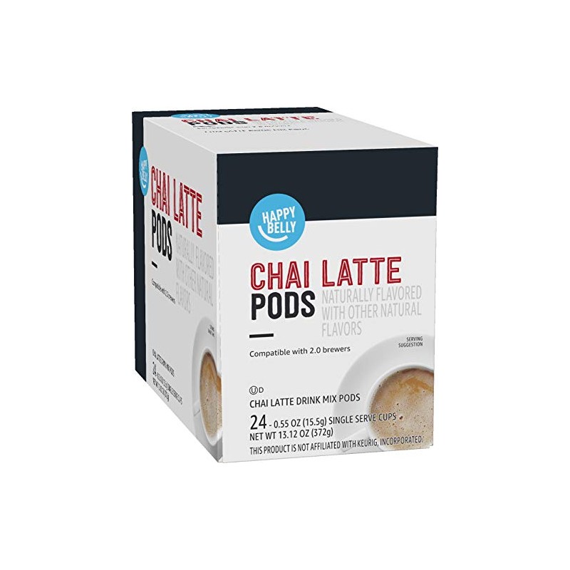 Happy Belly Tea Pods Compatible with 2.0 K-Cup Brewers, Chai