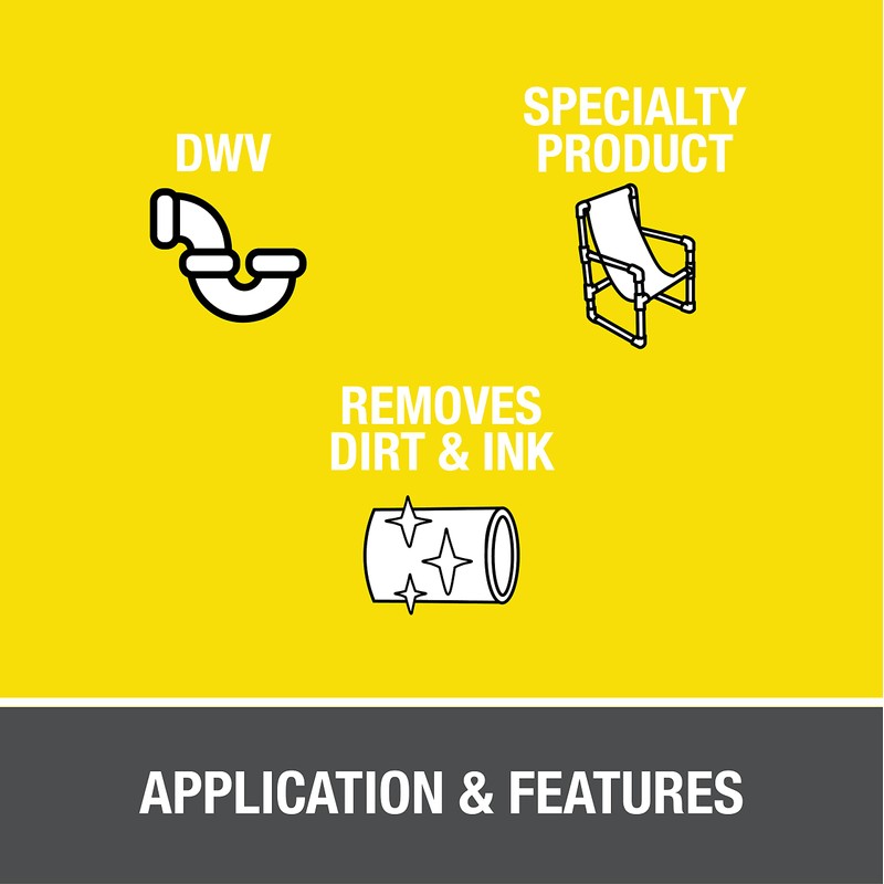 Oatey 30782 Clear Cleaner, For ABS, PVC and CPVC Pipe