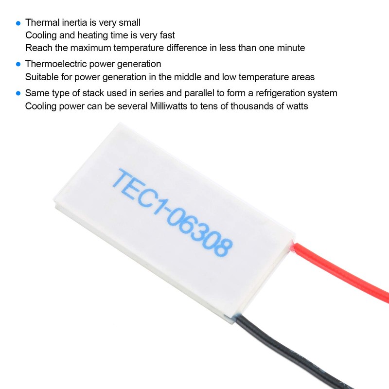 PUSOKEI TEC1‑06308 6V 8A Plate Module for Thermoelectric Radiator Peltier