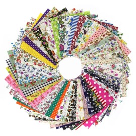 DIY Quilting Patch 60pcs 10cmx10cm Charm Pack Cotton Fabric Patchwork Bundle Fabrics Cloth Sewing