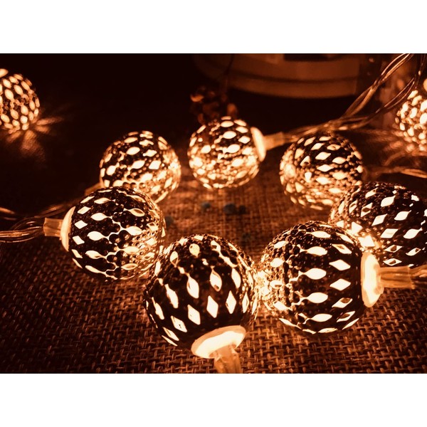 BabyIn LEDs Christmas Moroccan Fairy Lights Festival Ambiance Lighting for Bedroom Living,Wedding,Christmas,Party,Home(2 M 20 LED)