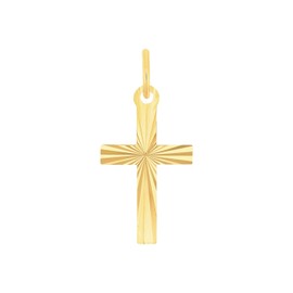 Amor 9038558 Unisex Unisex Pendant 2.1 cm Gold Cross Comes in Jewellery Gift Box, Gold, No Gemstone