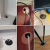2Pcs 80mm Desk Cable Grommets, Computer Desk Metal Cable Hole,