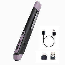 Plima Patent, Intuitive Pen-tip Press-Down Function Equivalent to The Left Mouse Button,Pocket Ergonomic Dual Mode 2.4+BT Pen Mouse 2.0 Vertical Mice, Support Windows, Android,Linux, Mac OS(Purple)